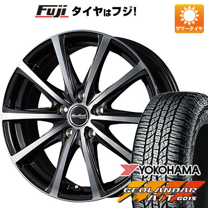 【新品国産5穴100車】 夏タイヤ ホイール4本セット 225/60R17 ヨコハマ ジオランダー A/T G015 RBL MID ユーロスピード V25 17インチ｜fujicorporation