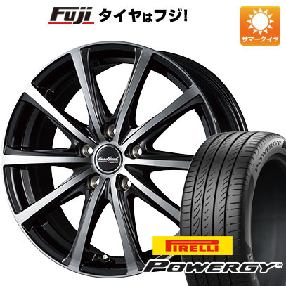 【新品国産5穴114.3車】 夏タイヤ ホイール4本セット 215/55R17 ピレリ パワジー MID ユーロスピード V25 17インチ｜fujicorporation