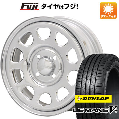 【新品 軽自動車】エブリイワゴン 夏タイヤ ホイール４本セット 165/60R14 ダンロップ ルマン V+(ファイブプラス) モリタ デイトナズ G2 クローム 14インチ :fuji 21721 154468 40648 40648:フジコーポレーション