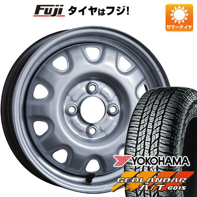 新品 N BOX タント スペーシア サマータイヤ ホイール4本セット 155/65R14 ヨコハマ ジオランダー A/T G015 RBL トピー スチールホイル M73 14インチ :fuji 21721 148547 33491 33491:フジコーポレーション