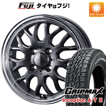 【新品 軽自動車】軽トラ 軽バン 夏タイヤ ホイール4本セット 145R12C 80/78N グリップマックス インセプション A/TII RWL(限定) ウェッズ グラフト 9M 12インチ｜fujicorporation