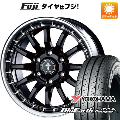 【新品】ハイエース200系 夏タイヤ ホイール４本セット 195/80R15 ヨコハマ ブルーアース キャンパー 107/105N クロスフィールド アルファ 15インチ :fuji 2185 151631 41136 41136:フジコーポレーション