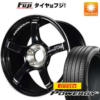 【新品国産4穴100車】 夏タイヤ ホイール４本セット 185/60R15 ピレリ パワジー ヨコハマ アドバンレーシング TC4 SE 15インチ｜fujicorporation