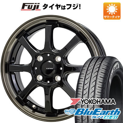 【新品 軽自動車】 夏タイヤ ホイール４本セット 165/55R14 ヨコハマ ブルーアース AE-01 ホットスタッフ ジースピード P-08 14インチ