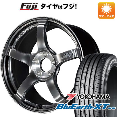 BluEarth - 【新品国産車用 5穴114.3車】 夏タイア 銀輪４本仕かける 225/50R18 ヨコハマ 青味地びた XT AE61 ヨコハマ アドバンレーシング TC4 SE 18in