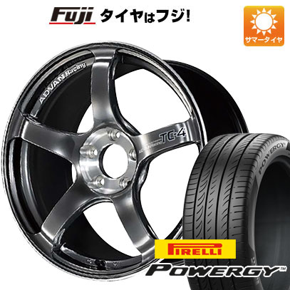 【新品国産車用 5穴114.3車】 夏タイヤ ホイール４本セット 225/50R18 ピレリ パワジー ヨコハマ アドバンレーシング TC4 SE 18インチ