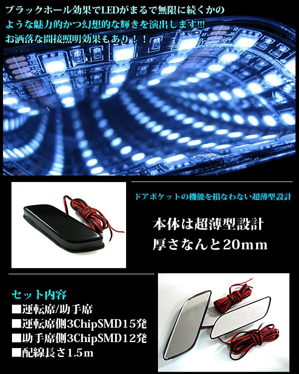 アルファード20 系 ヴェルファイア LED ブラックホールライト ドア