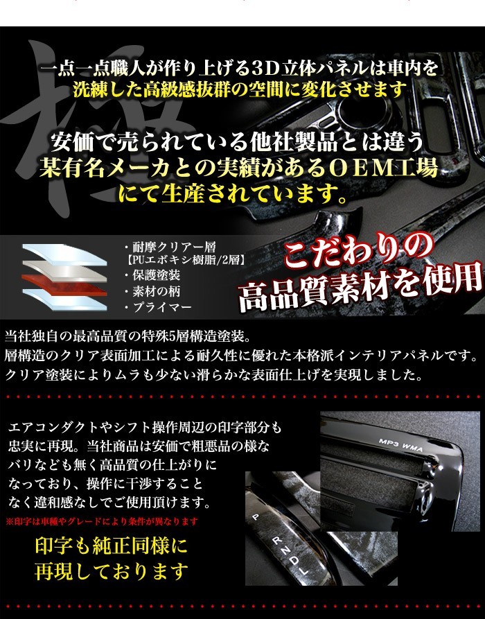 デリカ D5/後期 茶木目インテリアパネル21p 茶木目インテリアパネル - WANGAN357 オフィシャルストア