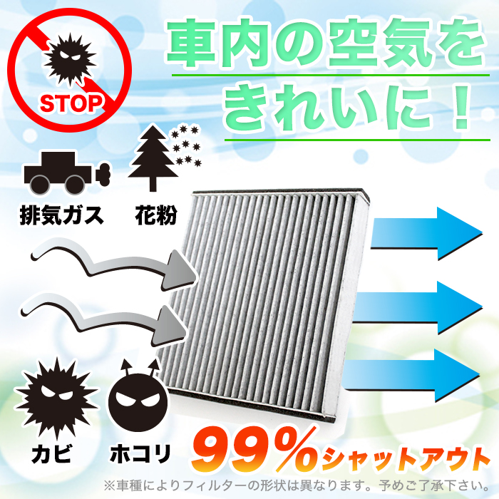 エアコンフィルター 3層 タント タントカスタム L350 L360 ムーヴ L150