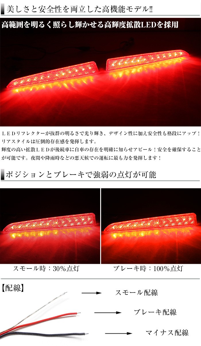 人気商品 タントカスタム La600s La610s Led 24発 リフレクター テールライト 対応 車検 レッド レッドレンズ テールランプ