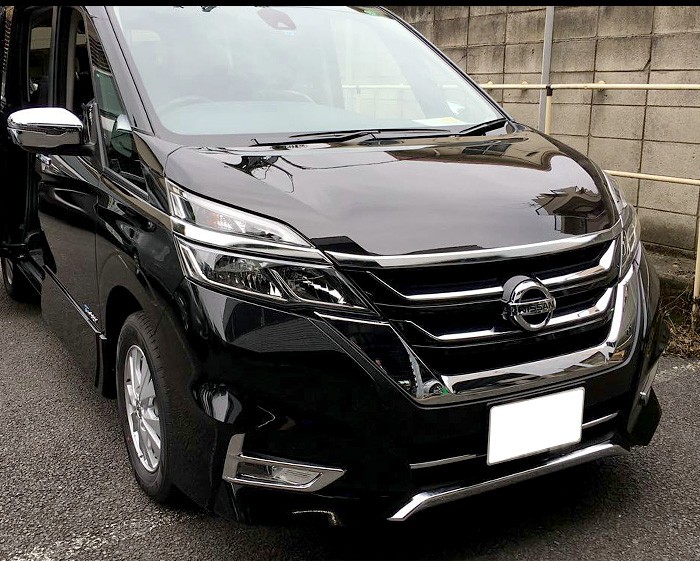 セレナ C27 ハイウェイスター 専用 フォグカバー メッキ 2P
