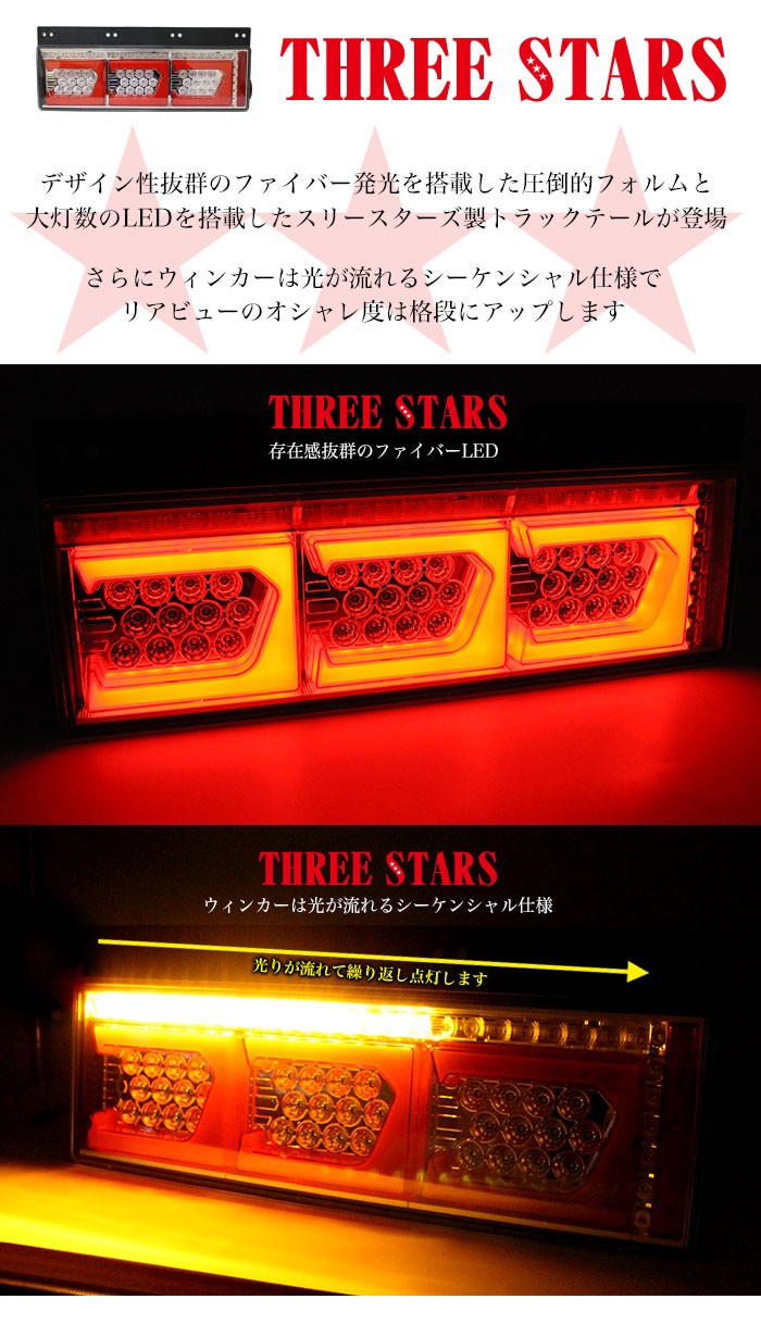 いすゞ ギガ ファイバー LED トラックテール シーケンシャル