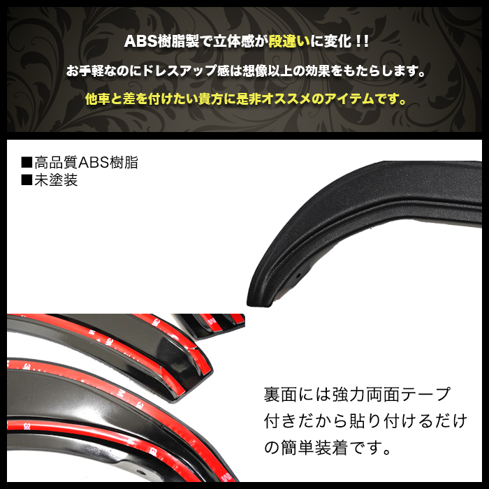 ハイゼットカーゴ アトレー S700 S710 系 オーバーフェンダー ABS素材