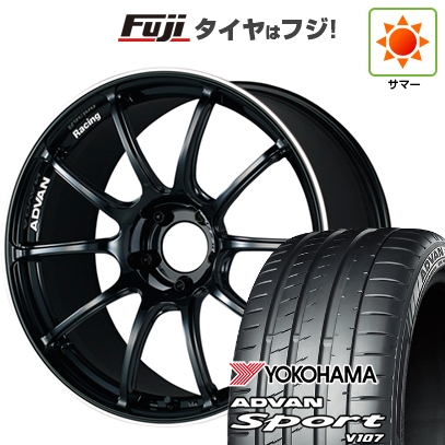 パンク保証付き 新品国産車用5穴114.3 | 夏タイヤ ホイール4本セット | 225/45R18 | アドバン スポーツ V107(限定) | ADVAN Racing RZII 18インチ