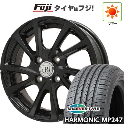 【新品 軽自動車】 夏タイヤ ホイール4本セット 165/55R14 ミレバー ハーモニック MP247(限定) ブランドルライン ボレアノ10 14インチ