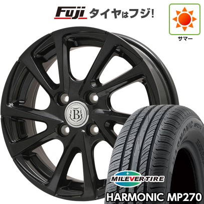 【新品国産車用 4穴100車】 夏タイヤ ホイール4本セット 185/65R14 ミレバー ハーモニック MP270(限定) ブランドルライン ボレアノ10 14インチ