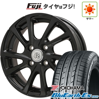 【新品】フィット | 夏タイヤ ホイール4本セット | 185/60R15 | ヨコハマ ブルーアース ES32 | ブランドルライン ボレアノ10 パールブラック | 15インチ