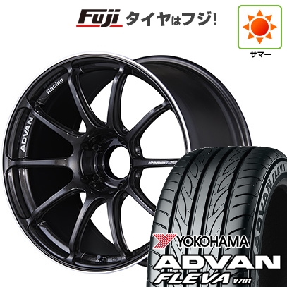 ADVAN - 【新品国産車用 5穴100車】 夏タイア 車輪4本仕掛ける 215/40R18 ヨコハマ 居住地ヴァン フレバV701 ヨコハマ アドバンレーシング RSIII 18in タイヤ、ホイール-車、バイク、自転車