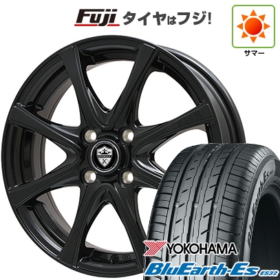 【新品】フィット | 夏タイヤ ホイール4本セット | 185/60R15 | ヨコハマ ブルーアース ES32 | エルベ エステローザ FSV グロスブラック | 6J 15インチ