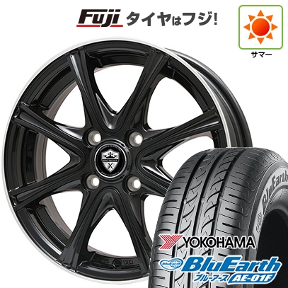 【新品】フィット | 夏タイヤ ホイール4本セット | 185/60R15 | ヨコハマ ブルーアース AE-01F | エルベ エステローザ MZV ブラックリムポリッシュ | 15インチ
