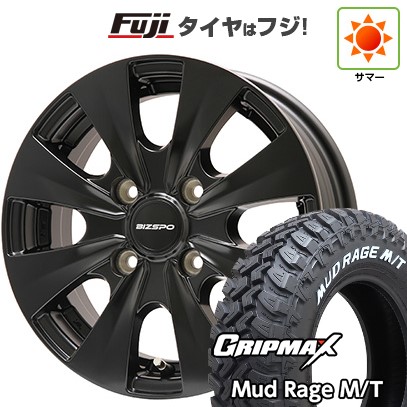 新品 プロボックス/サクシード(160系) 夏タイヤ ホイール4本セット 185R14C 102/100Q グリップマックス マッドレイジM/T RWL(限定) エルベ ビズスポ 14インチ