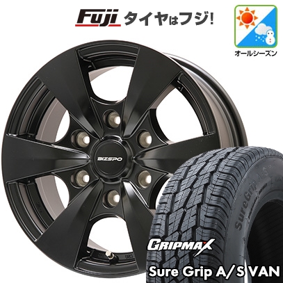 【新品】ハイエース200系 オールシーズンタイヤ ホイール4本セット 195R15C 107/105T シュアグリップ オールシーズン Van(限定) エルベ ビズスポ 15インチ