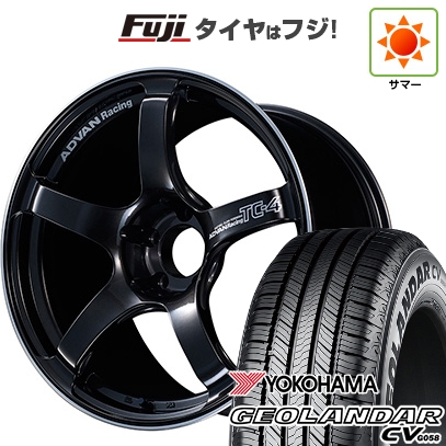 【新品国産車用5穴100】 | 夏タイヤ ホイール4本セット | 225/60R17 | ヨコハマ ジオランダー CV G058 | ヨコハマ アドバンレーシング TC-4 | 7.5J 17インチ