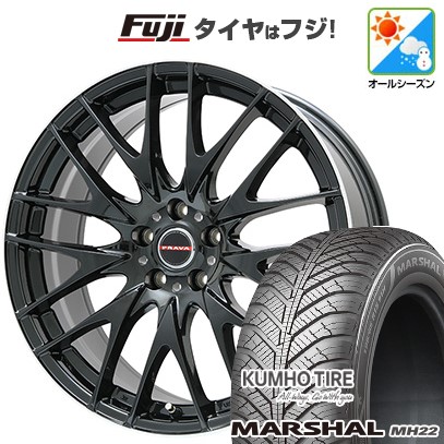 【新品国産車用 5穴114.3車】 オールシーズンタイヤ ホイール4本セット 205/50R17 クムホ マーシャル MH22(限定) ビッグウエイ レイシーン プラバ9M 17インチ