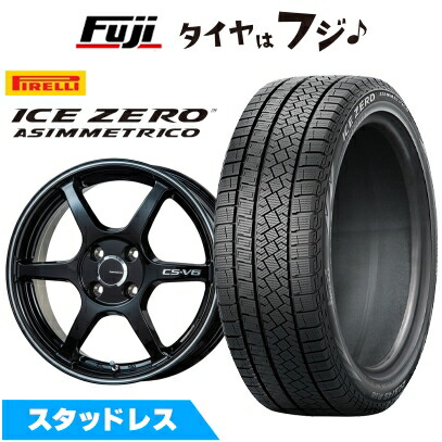 ICE ASIMMETRICO - 【新品国産車用 5穴114.3車】 スタッドレスタイヤ 銀輪4本仕かける 225/55R17 ピレリ 冬季 アイスゼロアシンメトリコ レアマイスター CS-V6 17in