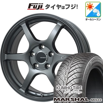 【新品国産車用 5穴100車】 オールシーズンタイヤ ホイール4本セット 205/50R17 クムホ マーシャル MH22(限定) レアマイスター CS-V6 17インチ