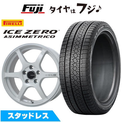 ICE ASIMMETRICO - 【新品国産車用 5穴100車】 スタッドレスタイヤ 銀輪4本仕掛ける 215/55R17 ピレリ 三冬 アイスゼロアシンメトリコ レアマイスター CS-V6 17in