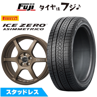 ICE ASIMMETRICO - 【新品国産車用 5穴114.3車】 スタッドレスタイヤ 車輪4本仕掛ける 225/60R17 ピレリ 冬季 アイスゼロアシンメトリコ レアマイスター CS-V6 7J 17in 冬タイヤ、ホイールセット-自動車-タイヤ、ホイール