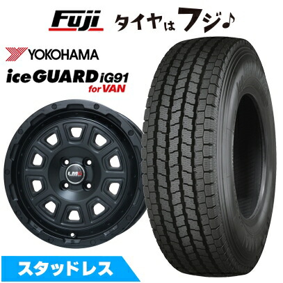送料無料 クリッパーEV ミニキャブEV スタッドレスタイヤ ホイール４本セット 145/80R12 86/84N ヨコハマ アイスガード iG91 LMG DS-10 12インチ