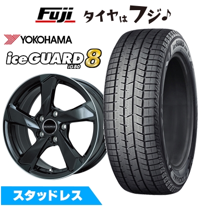 【パンク保証付き】【新品】輸入車用 ボルボ（V90） スタッドレスタイヤ ホイール4本セット 245/45R18 アイスガード8 エイトIG80 クロスエッジ 8J 18インチ