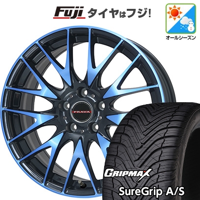 【新品国産車用5穴114.3】 | オールシーズンタイヤ ホイール4本セット | 225/40R19 | シュアグリップ A/S | ビッグウエイ レイシーン プラバ9M | 8J 19インチ