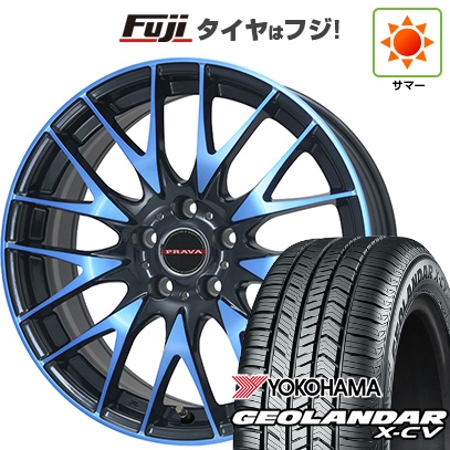 GEOLANDAR - 新品国産車用5穴114.3 | 夏タイア 車輪4本仕掛ける | 255/45R20 | ジオランダー X-CV G057 | ビッグウエイ 花の冠一こま プラバ9M(青碧読みやすい) | 20in 夏タイヤ、ホイールセット-自動車