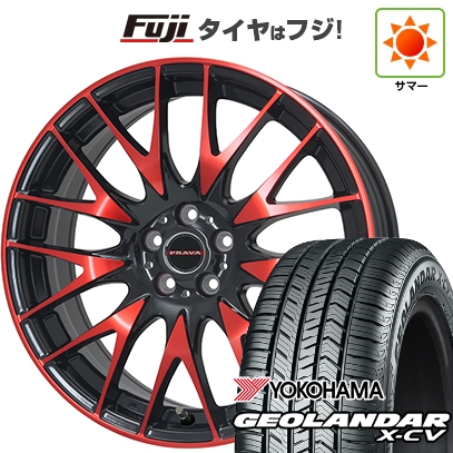 新品国産車用5穴114.3 | 夏タイヤ ホイール4本セット | 255/45R20 | ジオランダー X-CV G057 | ビッグウエイ レイシーン プラバ9M(レッドクリア) | 20インチ