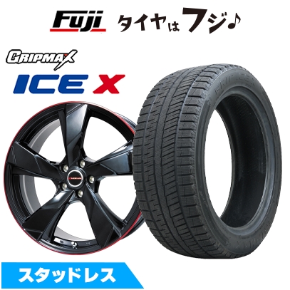 【新品国産車用 5穴114.3車】 スタッドレスタイヤ ホイール４本セット 225/50R18 GRIP MAX アイスX BSW (限定) プレミックス ヴェランV 18インチ