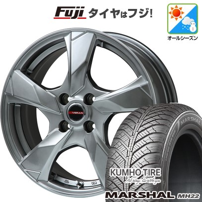 【新品国産車用 5穴114.3車】 オールシーズンタイヤ ホイール4本セット 225/45R18 クムホ マーシャル MH22(限定) プレミックス ヴェランV 18インチ