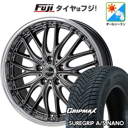 【新品国産車用5穴114.3】 | オールシーズンタイヤ ホイール4本セット | 225/65R17 | Sure Grip AS ナノ | ワーウィック ディープランド 17インチ
