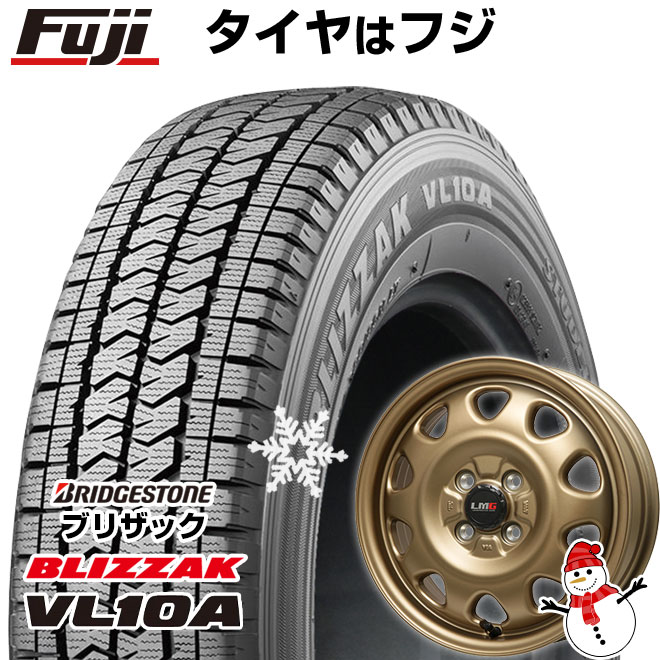 【新品】プロボックス/サクシード(160系) スタッドレスタイヤ ホイール４本セット 155/80R14 88/86N ブリヂストン ブリザック  VL10A LMG OFF-STYLE 14インチ