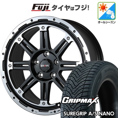 新品国産車用 5穴114.3車 オールシーズンタイヤ ホイール4本セット 225/60R17 SURE GRIP AS ナノ(限定) ブレスト バーンズテック ブレイブストリーム 17インチ