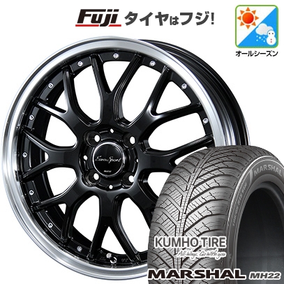 【新品国産車用 4穴100車】 オールシーズンタイヤ ホイール4本セット 185/65R15 マーシャル MH22(限定) ブレスト ユーロスポーツ タイプ815 15インチ
