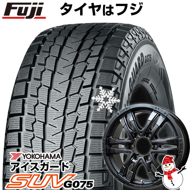 【新品】プラド/ハイラックス スタッドレスタイヤ ホイール4本セット 265/65R17 ヨコハマ アイスガード SUV G075 ホットスタッフ マッドクロス ウルフ 17インチ