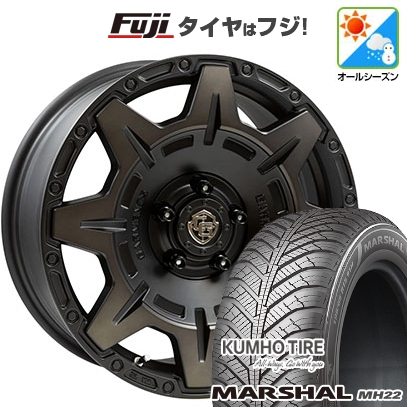 【新品国産車用5穴114.3】 | オールシーズンタイヤ ホイール4本セット | 225/65R17 | マーシャル MH22(限定) | クロスオーバーガーメンツ Style M 17インチ