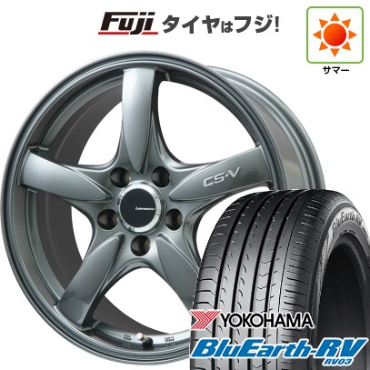 BluEarth - 【はち切れる引き請ける付き添い人】【新品国産車用 5穴114.3車】 夏タイア 車輪4本仕掛ける 205/60R16 ヨコハマ 青碧地びた RV-03 レアマイスター CS-V 16in タイヤ、ホイール-夏タイヤ、ホイールセット-車、バイク、自転車