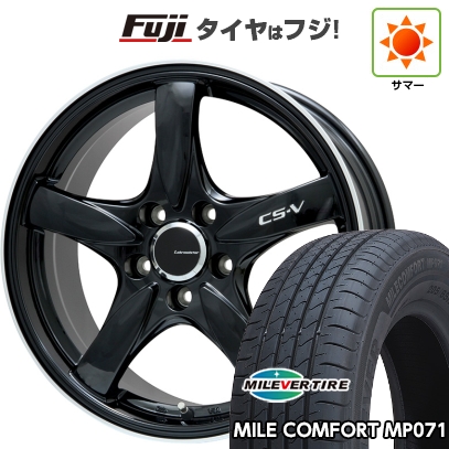 【新品国産車用5穴114.3】 | 夏タイヤ ホイール4本セット | 205/60R16 | ミレバー MP071 | CS-V(グロスブラック/リムポリッシュ) | 7J 16インチ