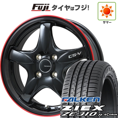 【新品】セレナ | 夏タイア 車輪4本仕掛ける | 195/65R15 | ファルケン ジークス ZE310R エコ幽客(押さえる) | CS-V(グロス黒いこと/赤いことリム) | 15in 夏タイヤ、ホイールセット-車、バイク、自転車