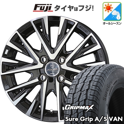 プロボックス(160系) | オールシーズンタイヤ ホイール4本セット | 155R14C 88/86T | Sure Grip AS Van(2024年製) | 共豊 スマック レジーナ 14インチ