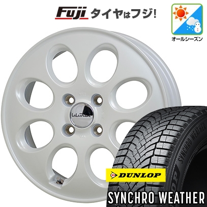 【新品】N-BOX タント スペーシア オールシーズンタイヤ ホイール4本セット 155/65R14 ダンロップ シンクロウェザー ララパーム オーバル 5J 14インチ